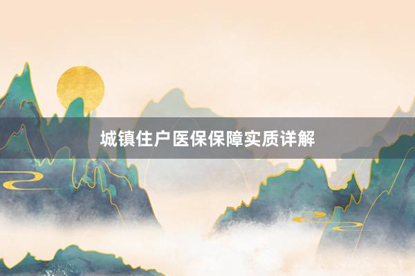 城镇住户医保保障实质详解